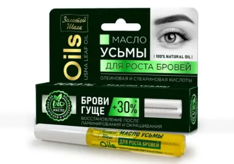 Масло усьмы для роста бровей Золотой шелк Флакон 7мл