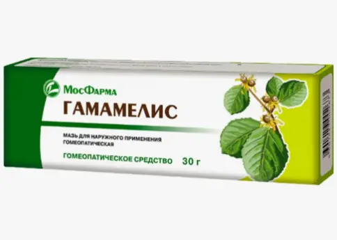 Мазь Гамамелис гомеопат. Туба 30г произодства Ф. фабрика (Москва)