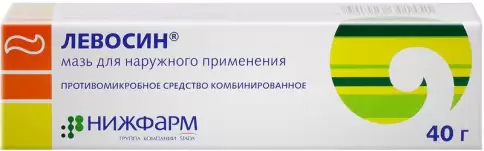 Мазь Левосин Туба 40г произодства Нижфарм ОАО