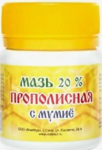 Мазь прополисная с мумие Банка 47г произодства Мелмур