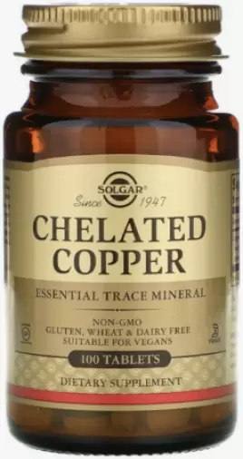 Меди хелат Таблетки №100 произодства Солгар