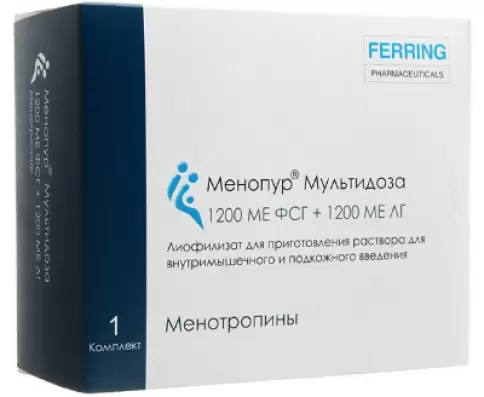 Менопур Мультидоза Лиоф.порошок 1200МЕ ФСГ+1200МЕ ЛГ №1 в Тамбове