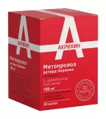 Метопролол Таблетки пролонгир.действ. 100мг №30 от Не определен