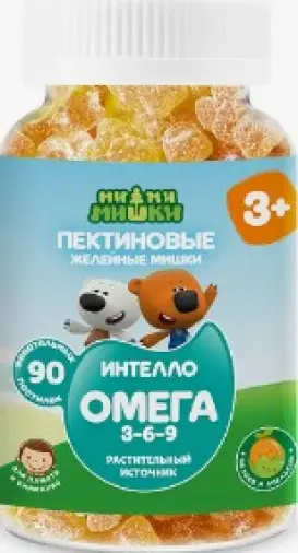 Ми-ми-мишки Интелло Омега-3-6-9 Пастилки жеват. №90 произодства Гуандун Ичао Биолоджикал Ко