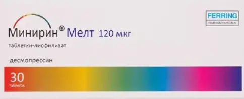 Минирин Мелт Таблетки сублингв. 120мкг №30 произодства Каталент