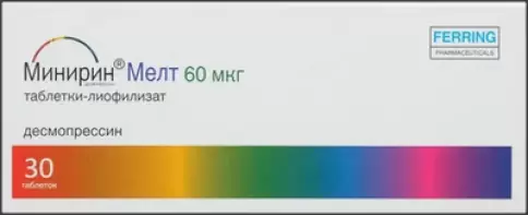 Минирин Мелт Таблетки сублингв. 60мкг №30 произодства Ферринг