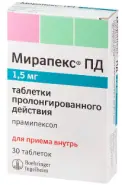 Мирапекс ПД Таблетки 1.5мг №30 от Международная аптека