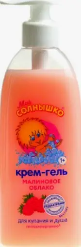 Мое Солнышко крем-гель для купания и душа детский Флакон с дозатором (малиновое облако) 400мл