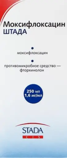Моксифлоксацин Р-р д/инфузий 1.6мг/мл 250мл №4
