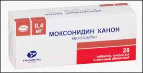 Моксонидин Таблетки п/о 400мкг №28