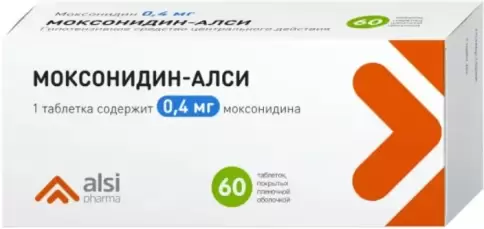 Моксонидин Таблетки п/о 400мкг №60
