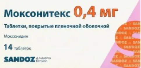 Моксонитекс Таблетки п/о 400мкг №14 произодства Сандоз