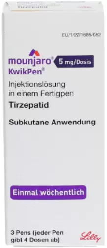 Мунджаро (Mounjaro) КвикПен Р-р д/п/к введ., шпр-ручка 5мг/доза 4дозы №3