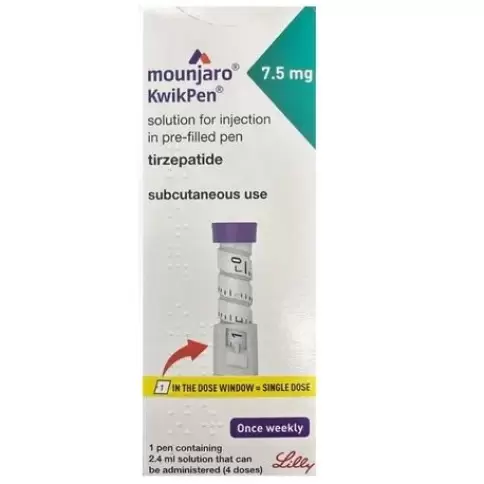 Мунджаро (Mounjaro) КвикПен Р-р д/п/к введ., шпр-ручка 7.5мг/доза 4дозы №1
