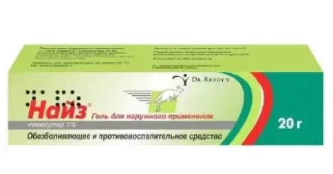 Найз Гель 1% 20г произодства Доктор Реддис Лабораториз Лтд.