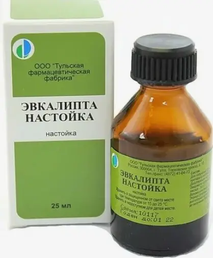 Настойка эвкалипта Флакон 25мл произодства Ф. фабрика (Тула)