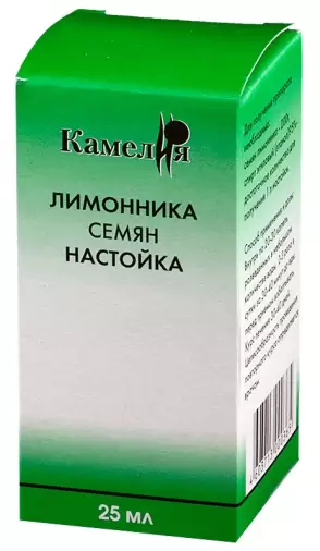 Настойка лимонника семян Флакон 25мл произодства Камелия НПП