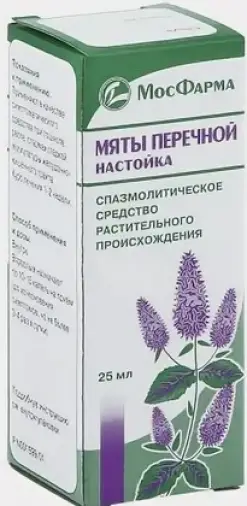 Настойка мяты перечной Флакон 25мл произодства Ф. фабрика (Москва)