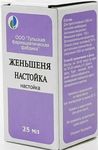 Настойка женьшеня Флакон 25мл в Евпатории