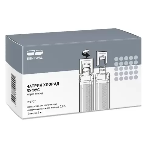 Натрия хлорид Ампулы 0.9% 5мл №10 произодства Обновление ПФК
