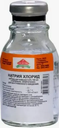 Натрия хлорид Флакон 0.9% 100мл произодства Не определен