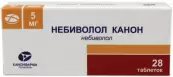 Небиволол Таблетки 5мг №28 от Радуга Продакшн/Канонфарма Прод.