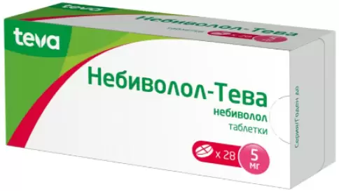Небиволол Таблетки 5мг №28 произодства Тева