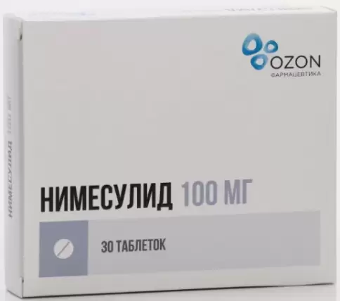 Нимесулид Таблетки 100мг №30 произодства Озон ФК ООО