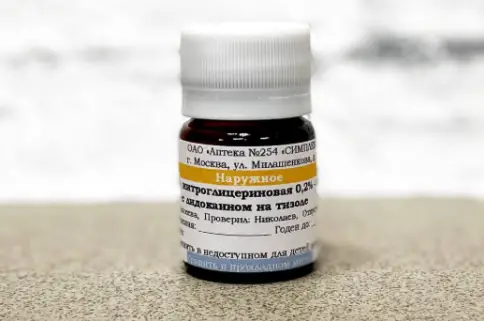 Нитроглицериновая мазь с лидокаином на тизоле