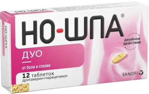 Но-шпа Дуо Таблетки 40мг+500мг №12 произодства Опелла Хелскеа Интернешнл