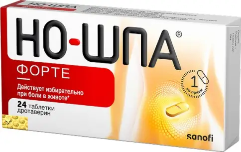 Но-шпа форте Таблетки 80мг №24 произодства Опелла Хелскеа Коммершиал Лтд.