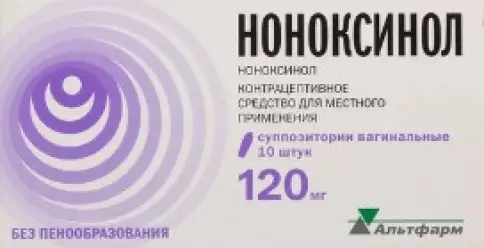 Ноноксинол Свечи 120мг №10 произодства Амкафарм