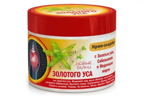 Новые Тайны Золотого Уса боль в суставах/отложение солей Крем-снадобье 300мл произодства Народные промыслы ООО