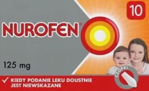 Нурофен детс. Свечи 125мг №10 произодства Рекитт Бенкизер