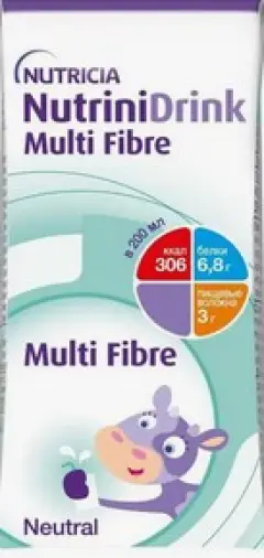 НутриниДринк с пищевыми волокнами Бутыль 200мл произодства Данон Тиквесли