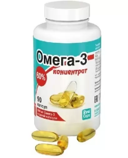 Омега-3 60% Капсулы 1000мг (600мг Омега-3) №90 произодства РеалКапс ЗАО