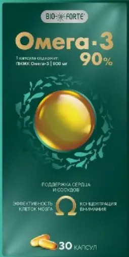 Омега-3 90% BioForte Капсулы 1300мг №30 произодства Полярис ООО