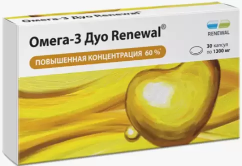 Омега-3 Дуо Капсулы 1.3г №30 в Электростали