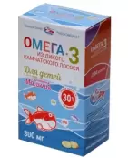 Омега-3 из дик.камчатс.лосося д/детей Salmonica Капсулы 300мг №84 от Тымлатский рыбокомбинат