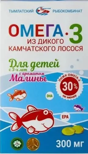 Омега-3 из дик.камчатс.лосося д/детей Salmonica Капсулы жевательные (малина) 300мг №84 в Дмитрове