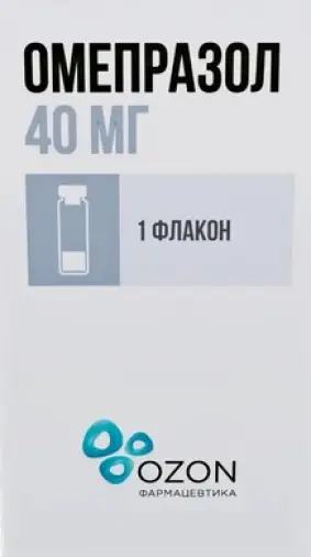 Омепразол Лиоф.порошок 40мг произодства Озон ФК ООО