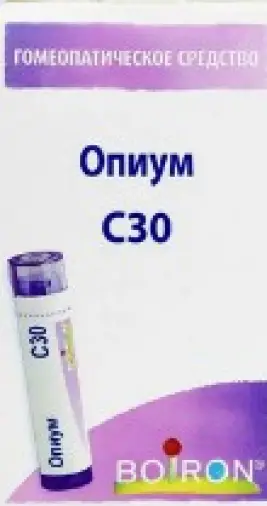 Опиум гранулы гомеопат. Разведение С30 4г