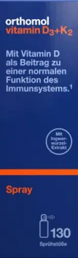 Ортомоль Витамин Д3+К2 Спрей 130доз 20мл произодства Ортомол