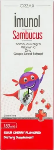 Orzax (Орзакс) Ocean Имунол Самбукус (бузина) Сироп 150мл произодства Bender saglik hizmetleri tic. l.s.