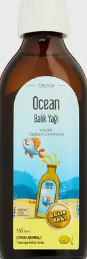 Orzax (Орзакс) Ocean Рыбий жир Жидкость (лимон) 150мл произодства ORZAX (Орзакс)