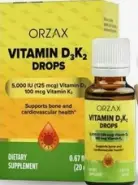 Orzax Орзакс Витамин Д3+К2 Флакон 5000МЕ+100мкг/6 капель 20мл от Аптечный Дом