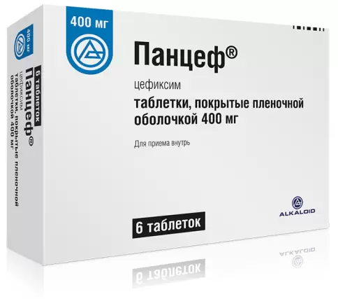 Панцеф Таблетки 400мг №6 произодства Алкалоид А/О
