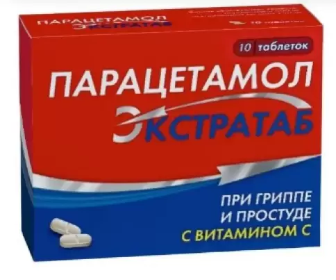 Парацетамол Экстратаб Таблетки 500 мг+150 мг №10
