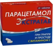 Парацетамол Экстратаб Таблетки 500мг+150мг №20 от Биннофарм ЗАО