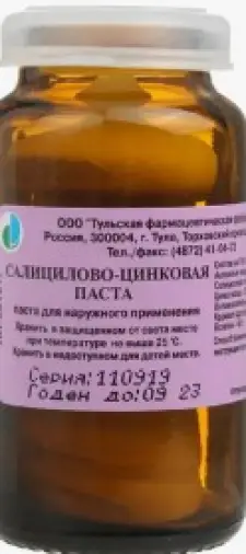 Паста салиц.-цинк.+левомицетин Флакон 25г произодства Ф. фабрика (Тверь)